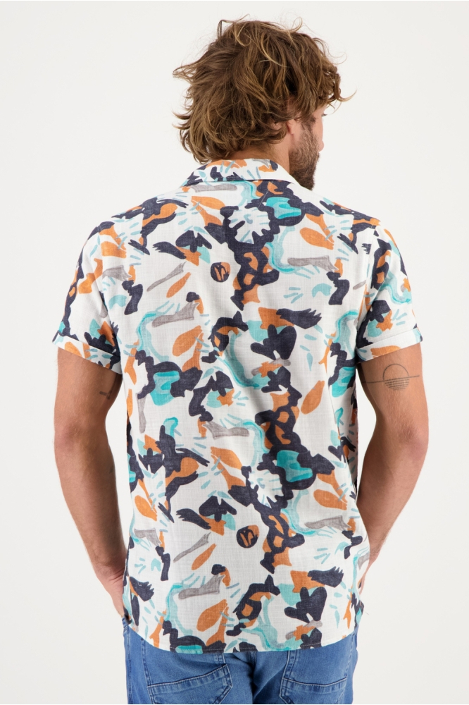 OVERHEMD FLORAL PRINTED MET OPEN KRAAG 334547 972 soft peach